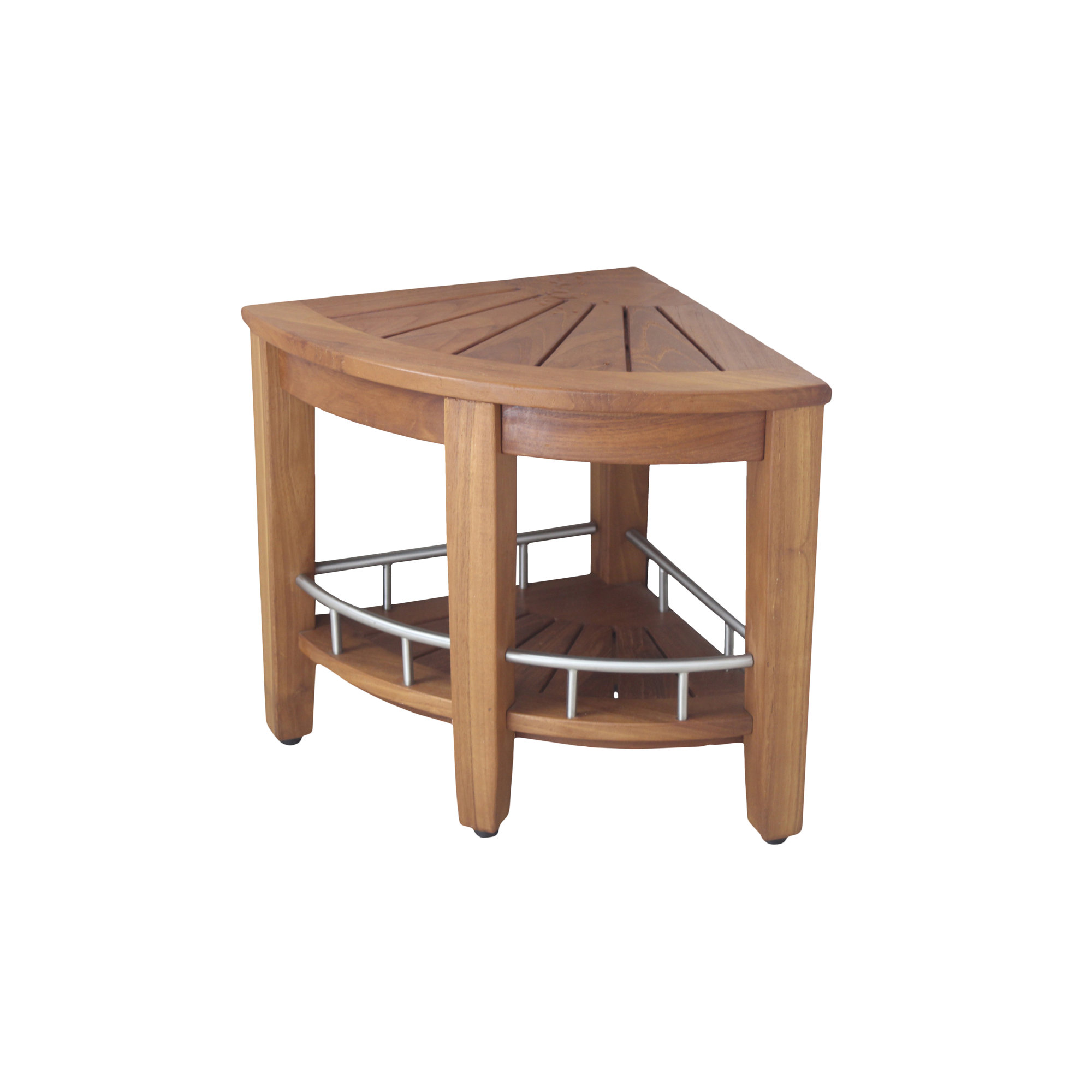 Aqua Teak Corner Shower Bench & Reviews Wayfair